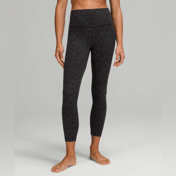 lululemon athletica Pants - Lululemon Align High-Rise Pant 25” - Leopard Camo Deep Coal Multi - Size 6 yoga